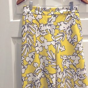 Worthington wide leg crop floral trousers